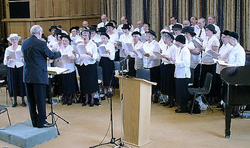 Singing at Leeds Grammar School in 2001
